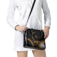 Greek Mythology Nyx Shoulder Handbag Starry Night Classical Art Greek Key Pattern