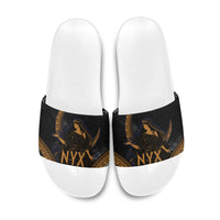 Greek Mythology Nyx Slide Sandals Starry Night Classical Art Greek Key Pattern