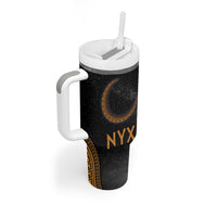 Greek Mythology Nyx Tumbler With Handle Starry Night Classical Art Greek Key Pattern