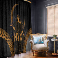 Greek Mythology Nyx Window Curtain Starry Night Classical Art Greek Key Pattern
