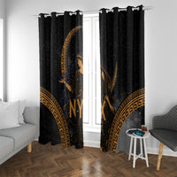 Greek Mythology Nyx Window Curtain Starry Night Classical Art Greek Key Pattern