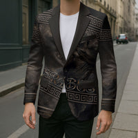 Greek Mythology Erebus Blazer God Of Darkness Classical Art Greek Key Pattern