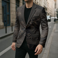 Greek Mythology Erebus Blazer God Of Darkness Classical Art Greek Key Pattern