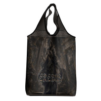 Greek Mythology Erebus Grocery Bag God Of Darkness Classical Art Greek Key Pattern