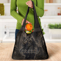 Greek Mythology Erebus Grocery Bag God Of Darkness Classical Art Greek Key Pattern