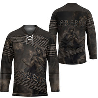 Greek Mythology Erebus Hockey Jersey God Of Darkness Classical Art Greek Key Pattern