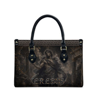 Greek Mythology Erebus Leather Bag God Of Darkness Classical Art Greek Key Pattern