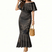 Greek Mythology Erebus Mermaid Dress God Of Darkness Classical Art Greek Key Pattern