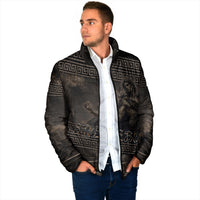 Greek Mythology Erebus Padded Jacket God Of Darkness Classical Art Greek Key Pattern