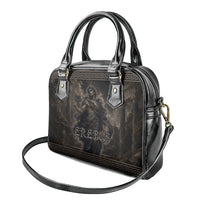 Greek Mythology Erebus Shoulder Handbag God Of Darkness Classical Art Greek Key Pattern
