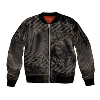 Greek Mythology Erebus Sleeve Zip Bomber Jacket God Of Darkness Classical Art Greek Key Pattern