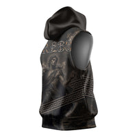 Greek Mythology Erebus Sleeveless Hoodie God Of Darkness Classical Art Greek Key Pattern