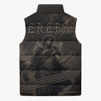 Greek Mythology Erebus Sleeveless Puffer Jacket God Of Darkness Classical Art Greek Key Pattern