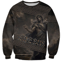 Greek Mythology Erebus Sweatshirt God Of Darkness Classical Art Greek Key Pattern