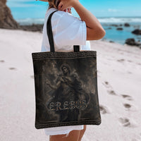 Greek Mythology Erebus Tote Bag God Of Darkness Classical Art Greek Key Pattern