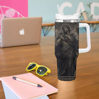 Greek Mythology Erebus Tumbler With Handle God Of Darkness Classical Art Greek Key Pattern