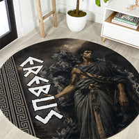 Erebus Greek Mythology Round Carpet Ancient Greek God Of Darkness Fantasy Art