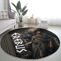 Erebus Greek Mythology Round Carpet Ancient Greek God Of Darkness Fantasy Art