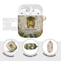 Sukkot AirPods Case Jewish Holiday Gratitude Dwells Here - Vintage Botanical Sukkah