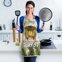 Sukkot Apron Jewish Holiday Gratitude Dwells Here - Vintage Botanical Sukkah