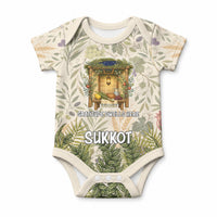 Sukkot Baby Onesie Jewish Holiday Gratitude Dwells Here - Vintage Botanical Sukkah