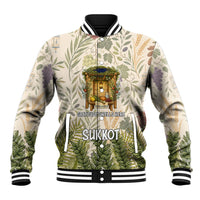 Sukkot Baseball Jacket Jewish Holiday Gratitude Dwells Here - Vintage Botanical Sukkah