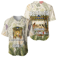 Sukkot Baseball Jersey Jewish Holiday Gratitude Dwells Here - Vintage Botanical Sukkah