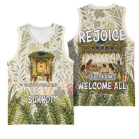 Sukkot Basketball Jersey Jewish Holiday Gratitude Dwells Here - Vintage Botanical Sukkah