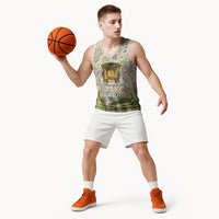 Sukkot Basketball Jersey Jewish Holiday Gratitude Dwells Here - Vintage Botanical Sukkah