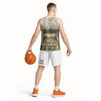 Sukkot Basketball Jersey Jewish Holiday Gratitude Dwells Here - Vintage Botanical Sukkah