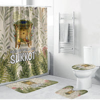 Sukkot Bathroom Set Jewish Holiday Gratitude Dwells Here - Vintage Botanical Sukkah
