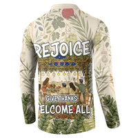 Sukkot Button Sweatshirt Jewish Holiday Gratitude Dwells Here - Vintage Botanical Sukkah