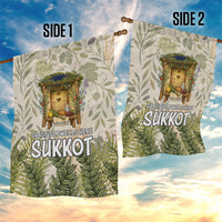 Sukkot Garden Flag Jewish Holiday Gratitude Dwells Here - Vintage Botanical Sukkah