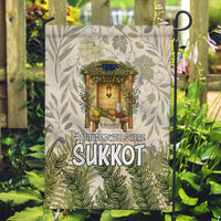 Sukkot Garden Flag Jewish Holiday Gratitude Dwells Here - Vintage Botanical Sukkah