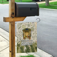 Sukkot Garden Flag Jewish Holiday Gratitude Dwells Here - Vintage Botanical Sukkah