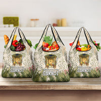 Sukkot Grocery Bag Jewish Holiday Gratitude Dwells Here - Vintage Botanical Sukkah
