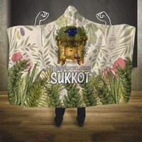 Sukkot Hooded Blanket Jewish Holiday Gratitude Dwells Here - Vintage Botanical Sukkah