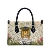 Sukkot Leather Bag Jewish Holiday Gratitude Dwells Here - Vintage Botanical Sukkah