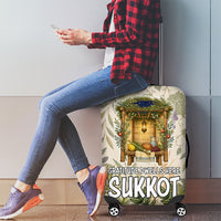 Sukkot Luggage Cover Jewish Holiday Gratitude Dwells Here - Vintage Botanical Sukkah