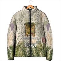 Sukkot Padded Jacket Jewish Holiday Gratitude Dwells Here - Vintage Botanical Sukkah