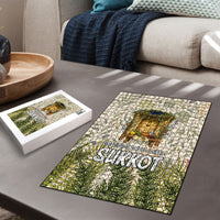 Sukkot Puzzle Jewish Holiday Gratitude Dwells Here - Vintage Botanical Sukkah