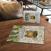 Sukkot Puzzle Jewish Holiday Gratitude Dwells Here - Vintage Botanical Sukkah