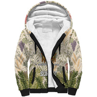 Sukkot Sherpa Hoodie Jewish Holiday Gratitude Dwells Here - Vintage Botanical Sukkah