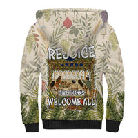 Sukkot Sherpa Hoodie Jewish Holiday Gratitude Dwells Here - Vintage Botanical Sukkah
