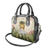 Sukkot Shoulder Handbag Jewish Holiday Gratitude Dwells Here - Vintage Botanical Sukkah