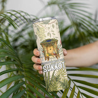 Sukkot Skinny Tumbler Jewish Holiday Gratitude Dwells Here - Vintage Botanical Sukkah