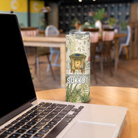 Sukkot Skinny Tumbler Jewish Holiday Gratitude Dwells Here - Vintage Botanical Sukkah