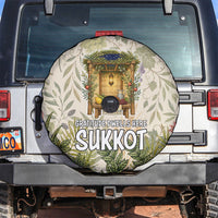 Sukkot Spare Tire Cover Jewish Holiday Gratitude Dwells Here - Vintage Botanical Sukkah