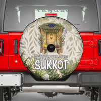 Sukkot Spare Tire Cover Jewish Holiday Gratitude Dwells Here - Vintage Botanical Sukkah