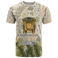 Sukkot T Shirt Jewish Holiday Gratitude Dwells Here - Vintage Botanical Sukkah